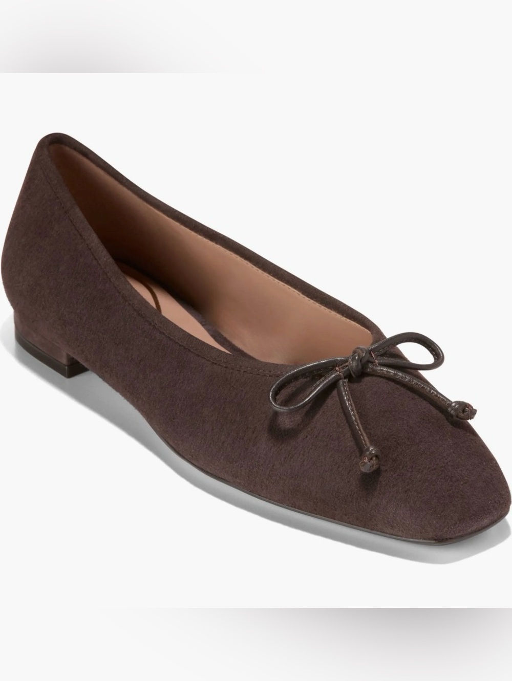 Cole Haan Bethany balleeina flats chocolate suede 8 like new
